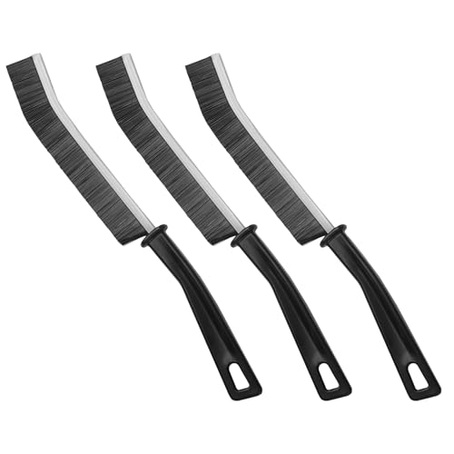 Cozy Inviting 3 cepillos para la limpieza de las grietas, cepillo para limpieza de huecos multifuncional, para inodoro, baño, ventanas, puertas, ducha, cocina, lavabo, azulejos, cepillos para limpiar