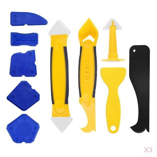UJEAVETTE Silicone Sealant Spreader Finishing Tool Kit Caulk Remover Nozzle 3 Sets-picture-24