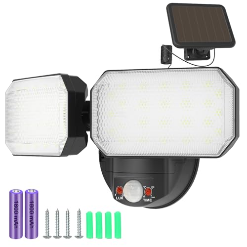 Owleye 2500LM LED Solar Flood Lights Outdoor Motion, IP65