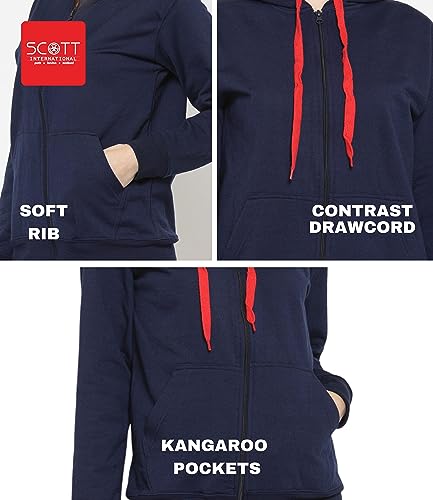 Image of Scott International Men's Solid Cotton Hoodies for Men, Trendy and Comfortable Sweatshirts for Men, Stylish Winter Wear with Hood and Pockets, Fashionable Hooded Sweatshirts