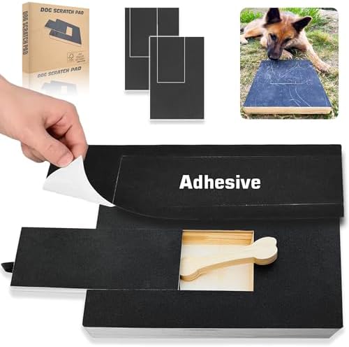 Dog Scratch Board for Nails with Treat Drawer with 2 Extra Adhesi...