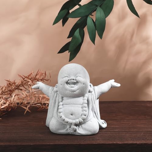 Estatua de Buda Risueño de Piedra Arenisca para Decoración miniatura 4