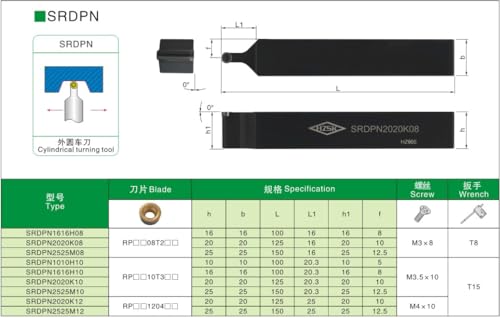1PC SRDPN SRDCN SRDPN1212H10 SRDCN1212H08 CNC Herramienta miniatura 3