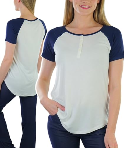 Image of ToBeInStyle Women's Classic Two Color Cotton Baseball T-Shirts