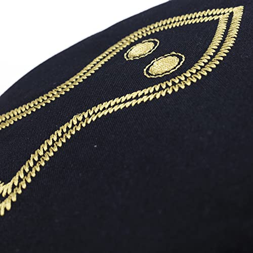 Modefa Turkish Islamic Men's Structured Kufi Hat - Round Skull Cap Takke - Sturdy Ottoman Tughra & Sandal2