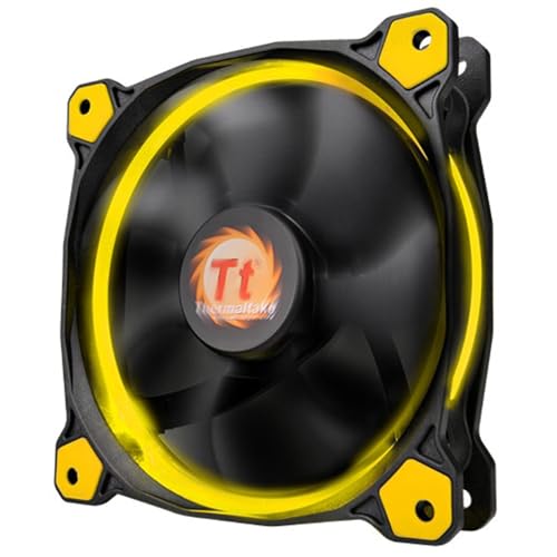 Thermaltake - Riing 14 LED - Ventilateur PC (14 cm - LED Jaune) Noir