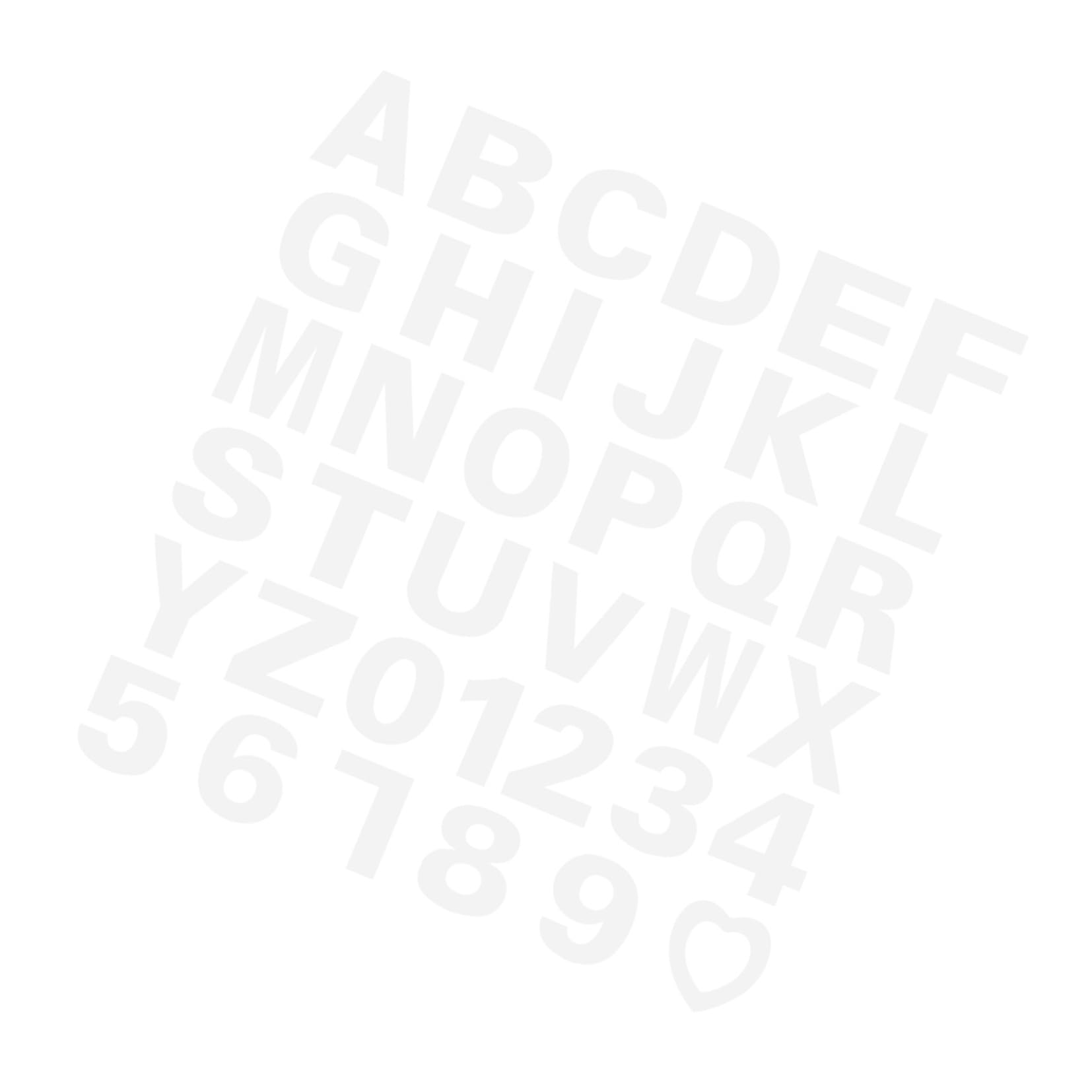 SECFOU Stencil per Torta Numeri e Lettere a Forma di Cuore 37 Pezzi in Pet Bianco Riutilizzabile e Facile da Pulire per Decorazioni di Compleanni a Casa