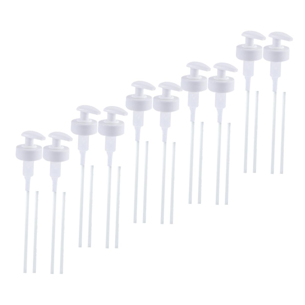 Healeved 10 Pack Oyster Sauce Squeezer Pp Material Liquid Dispenser Pump for Ketchup Bottle Nozzle Replacement