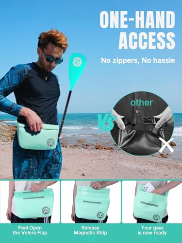 Image of niphean IPX7 Waterproof Fanny Pack, Magnetic One-Hand Closure Dry Bag