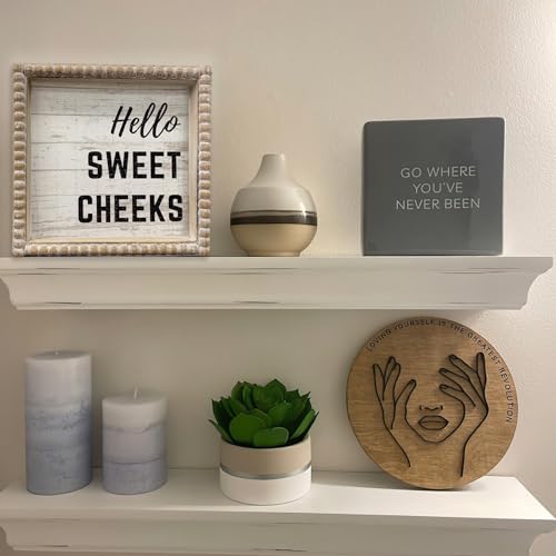 Placa Decorativa de Madera para Baño Boho Retro miniatura 2