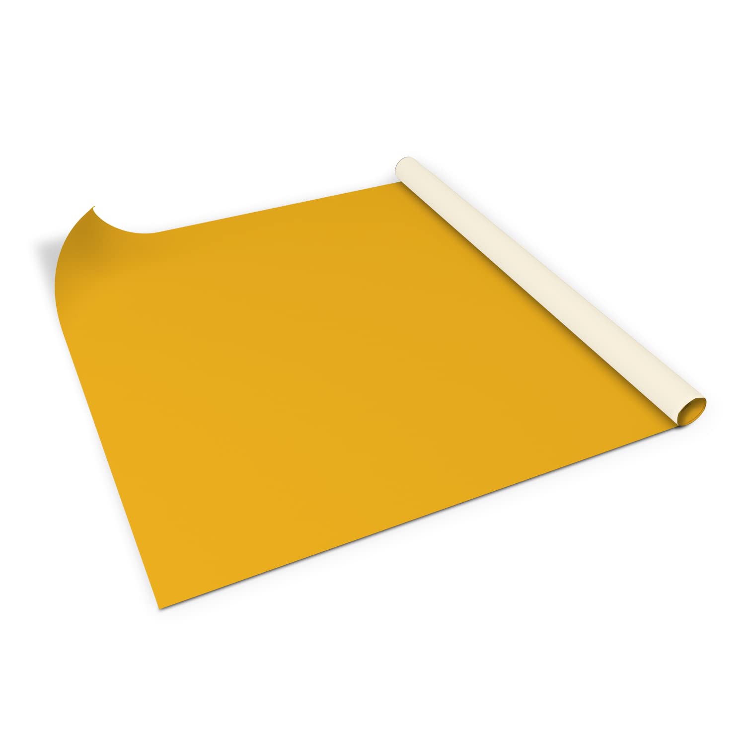 Film adhésif jaune mat pour meubles 100x50 cm - Rouleau autocollant rénovation