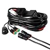 RIGIDON DT Connector LED Light Bar Wire Harness Kit 12V 18AWG On Off Switch Power Relay Blade Fuse Automotive Wire for Work Fog Light Bar Off Road ATV SUV Trucksfor 2 Light Bar Max 300W