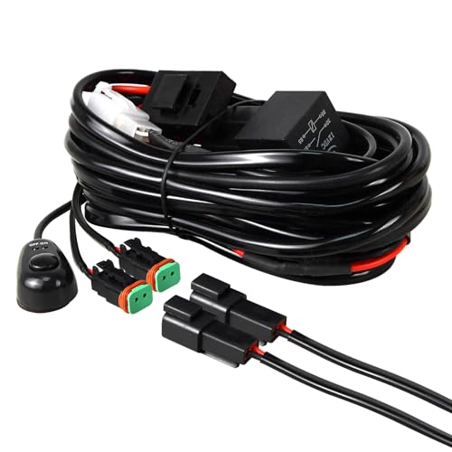 Arnés de cableado de barra LED 12V interruptor relé fusible para faro trabajo camión y coche