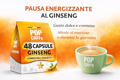 48 Capsule Ginseng Compatibili Bialetti Pop Caffe' - 2
