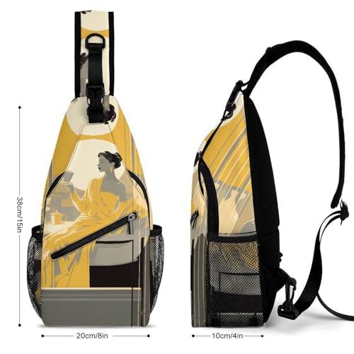 Bolso cruzado tipo bandolera para mujer y hombre 38x20cm miniatura 2