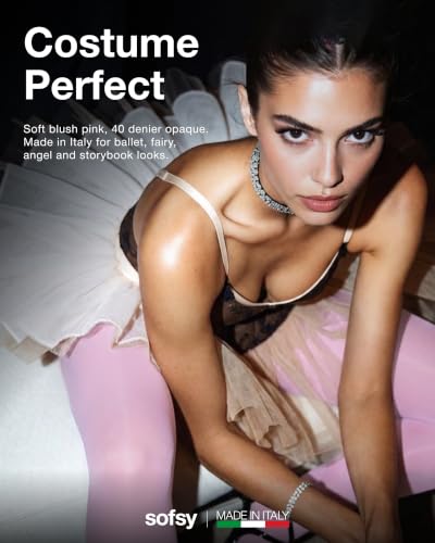 Image of sofsy Italian Rip-Resistant 40 Den Opaque Tights for Women