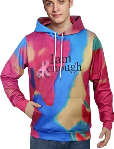 SOOFILM Hoodie Sweatshirt for Womens Mens Hoodie Sweatshirt Tie Dye Ken Shirt Cool Unisex Hooded Multicolor