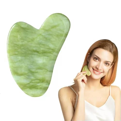 Tabla de Masaje con raspado y curación de Cristal de Cuarzo y Piedra Gua Sha de Jade Serpentina Natural, 1 Pieza