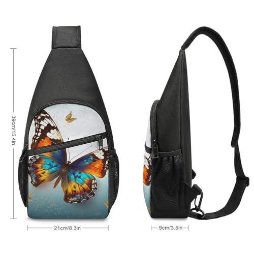 Bolso Bandolera Deportiva Blanca Butterfly miniatura 2