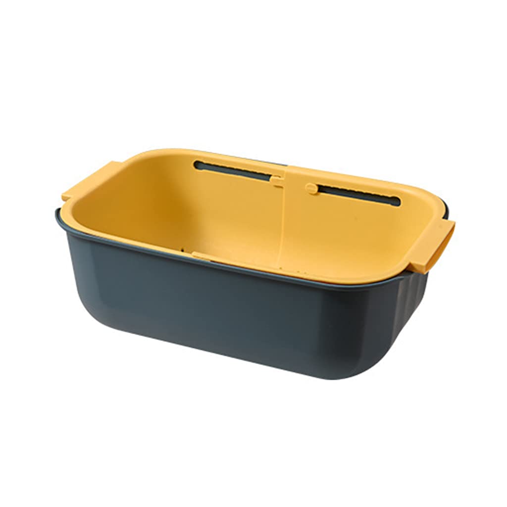 Kalttoy Double Yellow Utensil Double-Layer Storage Drain Tray For Fruit Vegetable Tea Bowls Chopsticks Tableware Storage Household Tools Drainboard Tray For Kitchen Counter