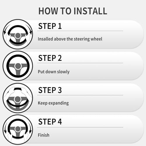 GOZINA Steering Wheel Covers, Anti-flip Microfiber Leather for Steering Wheel,Universal Size Fit 37cm-38cm/14.5inch-15inch,Steering Wheel Cover for SUV/Van/MPV/Car (blue-black) - Image 6