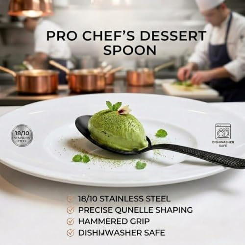 Miniatura 2 de Creativechef Juego De 2 Cucharas De Kunz De Acero Inoxidable De 7,8 Pulgadas, Juego De Cucharas De Pulido De Espejo, Cucharas De Cocina Profesionales Para El Hogar, Cocina, Restaurante, Agitación,
