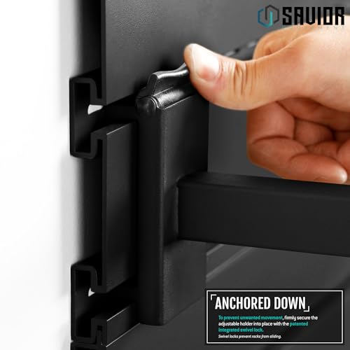 Savior Equipment WRS-ACC-DBHK-2P-BK Wall Rack System Heavy-Duty Steel Tactical Dual J-Hooks thumb #3
