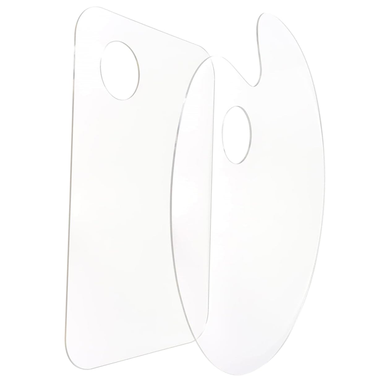 DOITOOL 2pcs Oil Painting Supplies Mixing Palette Acrylic Pigment Tray Paint Tray Lines for Artists