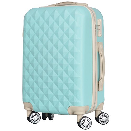 012 スーツケース キャリーバッグ キャリーケース かわいい おしゃれ キルト風 ファスナータイプ 軽量 TSAロック ダブルキャスター 機内持ち込み Mサイズ 超軽量 女性 小学生 中学生 高校生 卒業旅行 LCC 安い Mサイズ