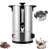 JAYGOVAN Commercial Coffee Urn 40 Cup Stainless Steel Percolate Maker with...