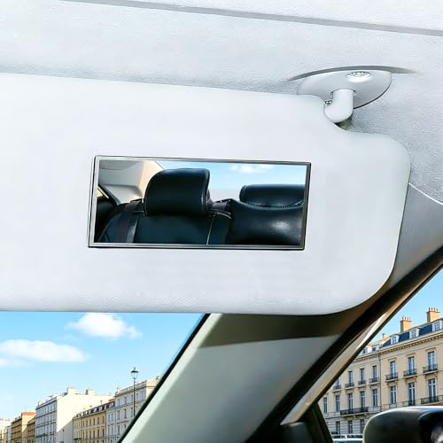 Universal Car Interior Cosmetic Mirror,Portable Auto Vanity Mirror For Sun Visor And Car Seat Back-Square