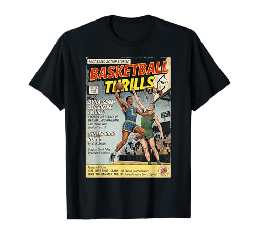 Retro Basketball Player Comic Dunk T-Shirt