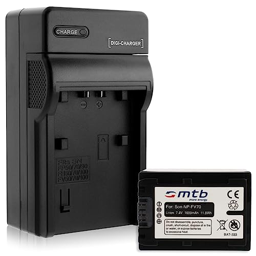 Batería + Cargador (Coche/Corriente) Compatible con Sony NP FV70 / Dev , DCR , HDR , NEX ...Ver Lista!