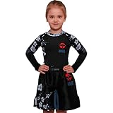 Hardcore Training Kids Rash Guard Long Sleeve Sakura Unisex Compression Base Layer Tights No Gi BJJ