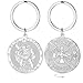 EUEAVAN St. Florian Schlüsselanhänger für Männer Schutzpatron Doppelseitige Heiligenmedaille Feuerwehrmann Religiöses Amulett Katholisches Geschenk Feuerwehrmann-Accessoires (silber)