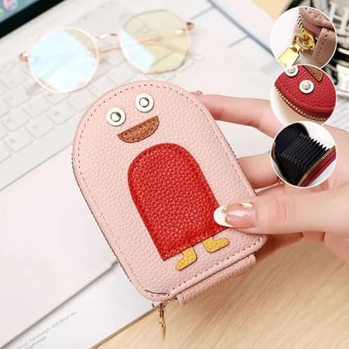 Cute Penguins PU Credit Card Coin Wallet, Penguin Credit Card Wallet, Penguin Credit Card Holder, Creative Cartoon Penguin Accordion Card Wallet, Portable PU Leather Penguin Wallet (2PCS-C)2