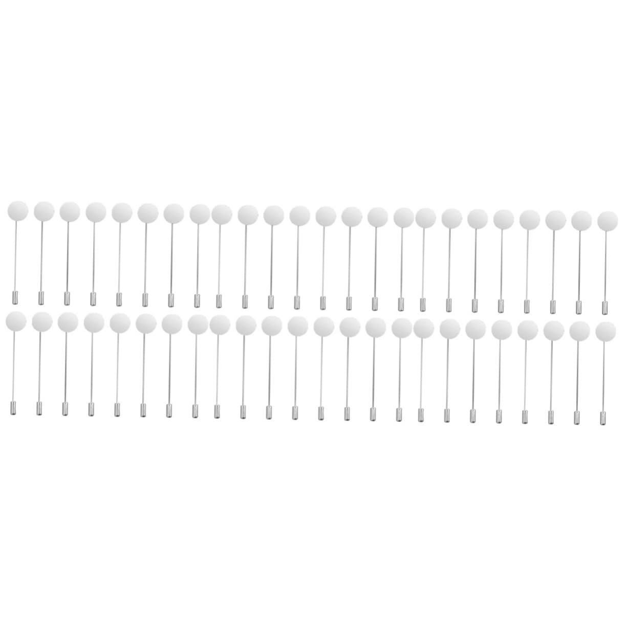 TEHAUX 150piezas Alfileres De Seguridad Redondos Para Broches Accesorios De Joyería Trayectoria De Palabras Plata