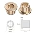 Flange Bearing Sleeve 12mm Bore 18mm OD 15mm Length 3mm Flange Thickness Bronze Bushing Self-Lubricating Bushings Sleeve for Industrial Equipment(2,12mmx18mmx15mm)
