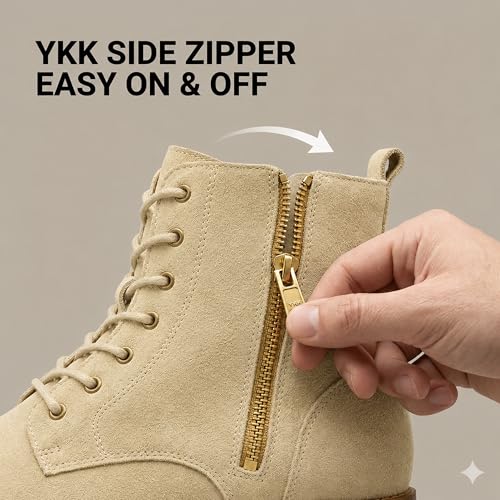Image of Men's Chelsea Boots with YKK Zipper & Breathable OrthoLite Footbed | Fashion Casual Full-Grain Leather Ankle Boots| Durable Slip-Resistant Rubber Sole for Comfort & Support