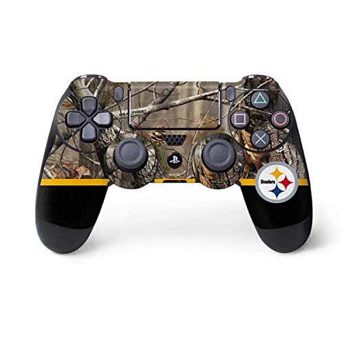 Skinit Decal Gaming Skin Compatible with PS4 Controller - Officially Licensed NFL Realtree Camo Pittsburgh Steelers Design