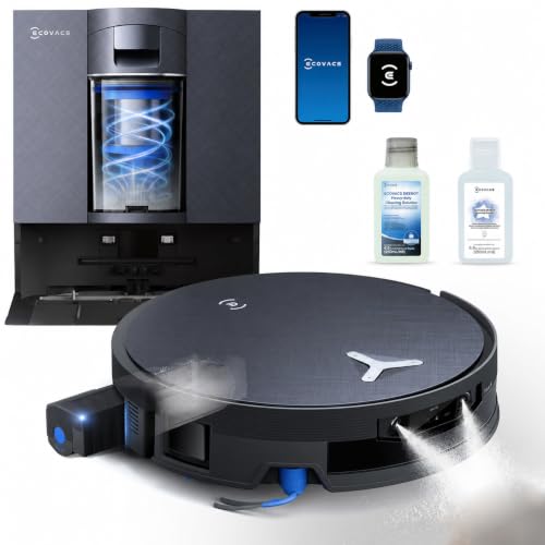 ECOVACS DEEBOT X12 OMNICYCLONE Robot Vacuum, FocusJet Pre-Spray Roller Mop