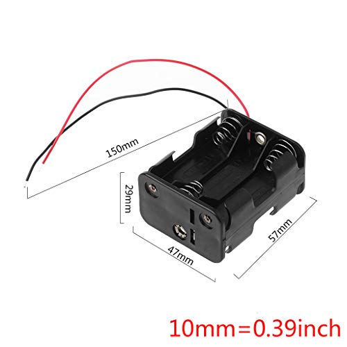 Clip Houder 6AA 2A Batterij Opslag 9V Diy Accumulatoren Power Box Case Draad Leads Zwarte Kabels Backup Lader… - Afbeelding 5