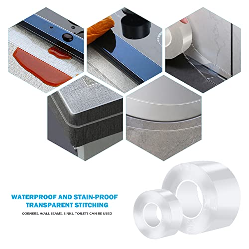 Caulk Strip Pmma Self Adhesive Waterproof Repair Tape For Bathtub Bathroom Shower Toilet Kitchen And Wall Sealing (59/50 Inch Width X 10 Feet Length,Transparent) #TOP3