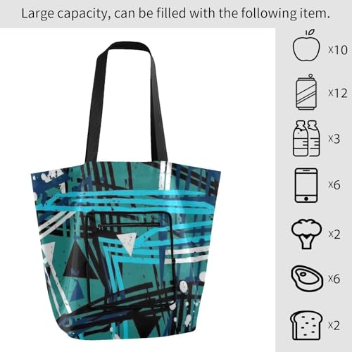 Reusable Aesthetic Grocery Bags Lightweight and Foldable for Daily Use Travel Beach Activities4