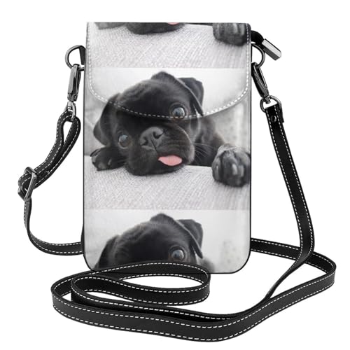 Petit sac bandoulière Carlin noir pour sorties et shopping mains libres