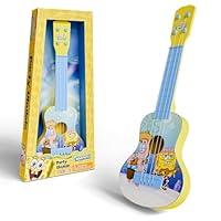 Spongebob Party Ukulele for Kids - Musical Instrument Toy Guitar with Sponge Bob Squarepants for Early Learning - Kids Guitar Strings, Toddler Gifts - Spongebob Toys for Boys, Birthday, Christmas
