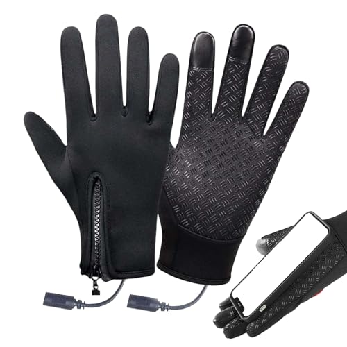 Gants de cyclisme chauffants tactiles contre les mains gelées