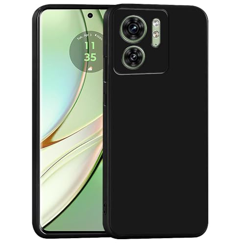 Image of Back Cover for Motorola Moto Edge 40 5G | Full Camera Protection | Premium Liquid Silicon Case | Flexible Bumper Case for Motorola Moto Edge 40 5G (Black)