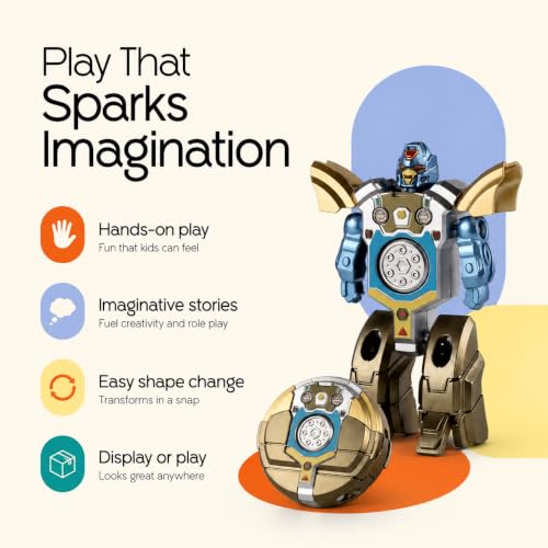 Includ Kids Ball-to-Robot Figure Transforming Toy for Kids | Fun & Educational Toy for Boys & Girls | Easy to Transform | Durable and Safe for Age 3+ Years - Image 6