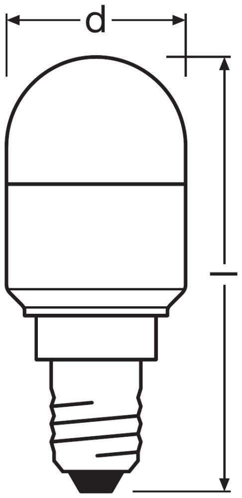OSRAM LED SPECIAL T26 / Lampa LED: E14, 2,30 W, matowe, Kąt rozsyłu światła: 160 °, Chłodne światło dzienne, 6500 K